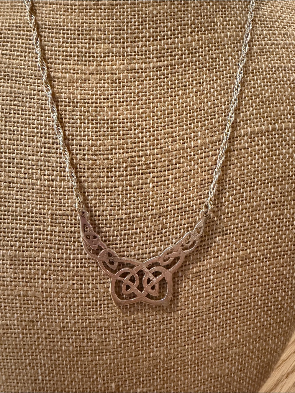 Sterling Silver Celtic Knot Pendant Necklace - Silver - Picture 3 of 3